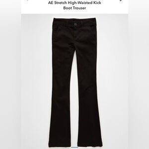Black American Eagle Outfitters High-Waist Kick Boot Trouser